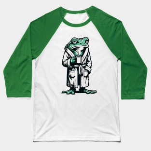 Unimpressed Frog Sips Coffee: Funny Sarcastic Frog T-Shirt Baseball T-Shirt